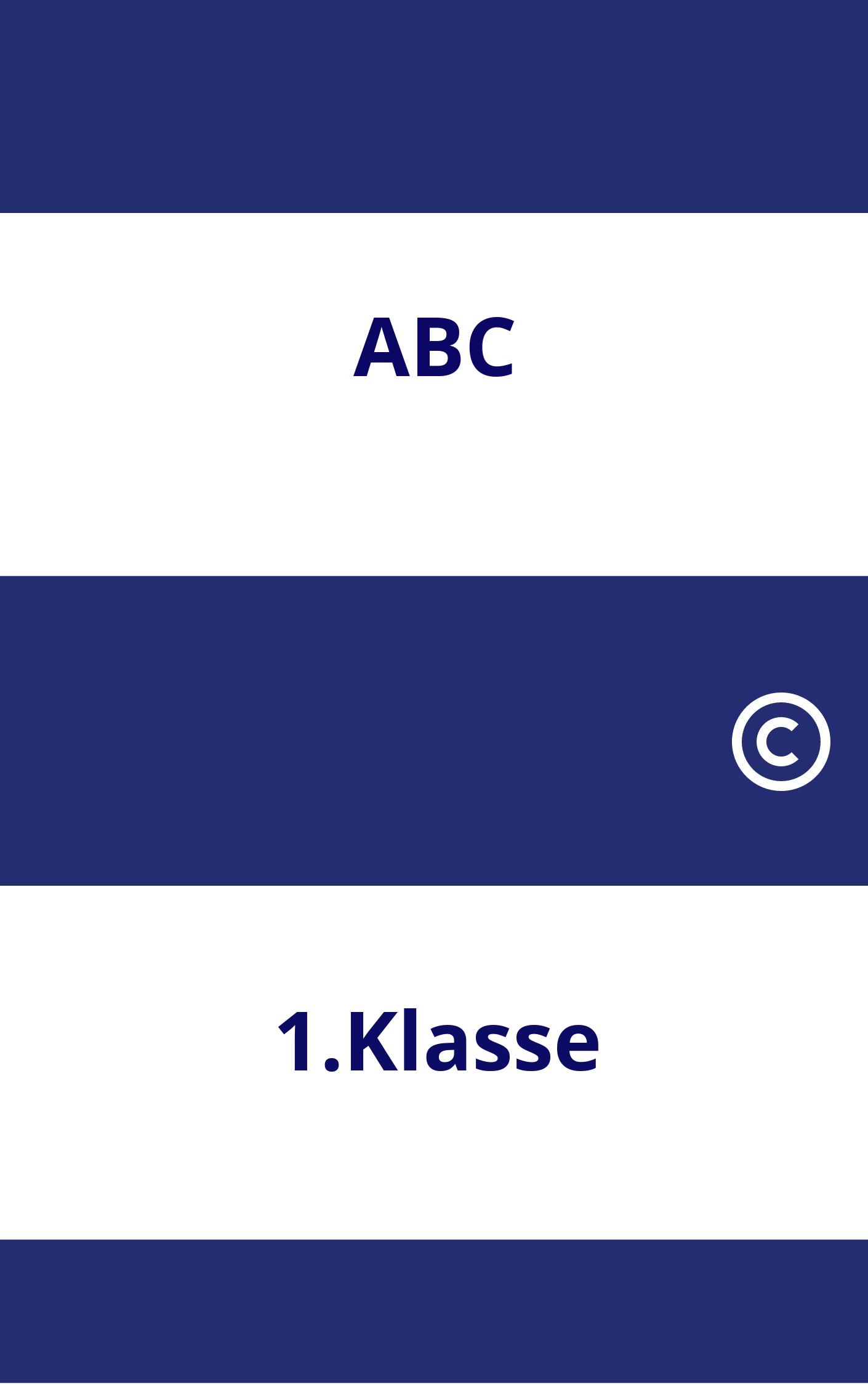 ABC 1.Klasse Arbeitsblätter PDF