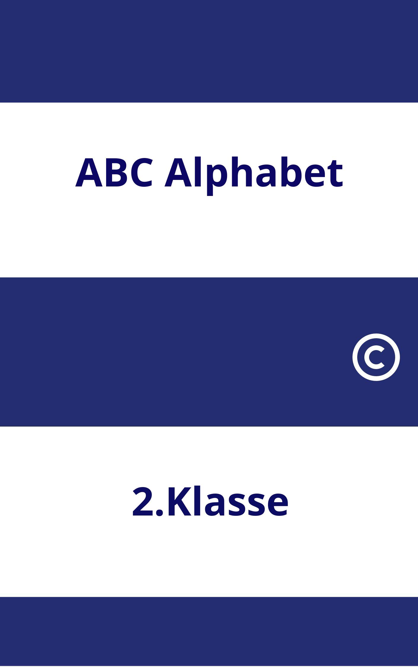ABC Alphabet 2.Klasse Arbeitsblätter PDF