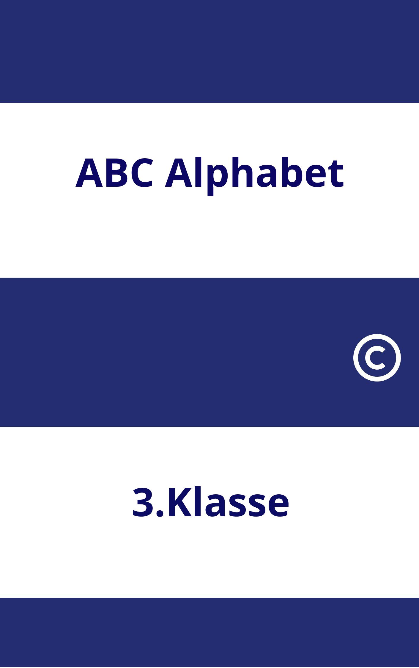 ABC Alphabet 3.Klasse Arbeitsblätter PDF