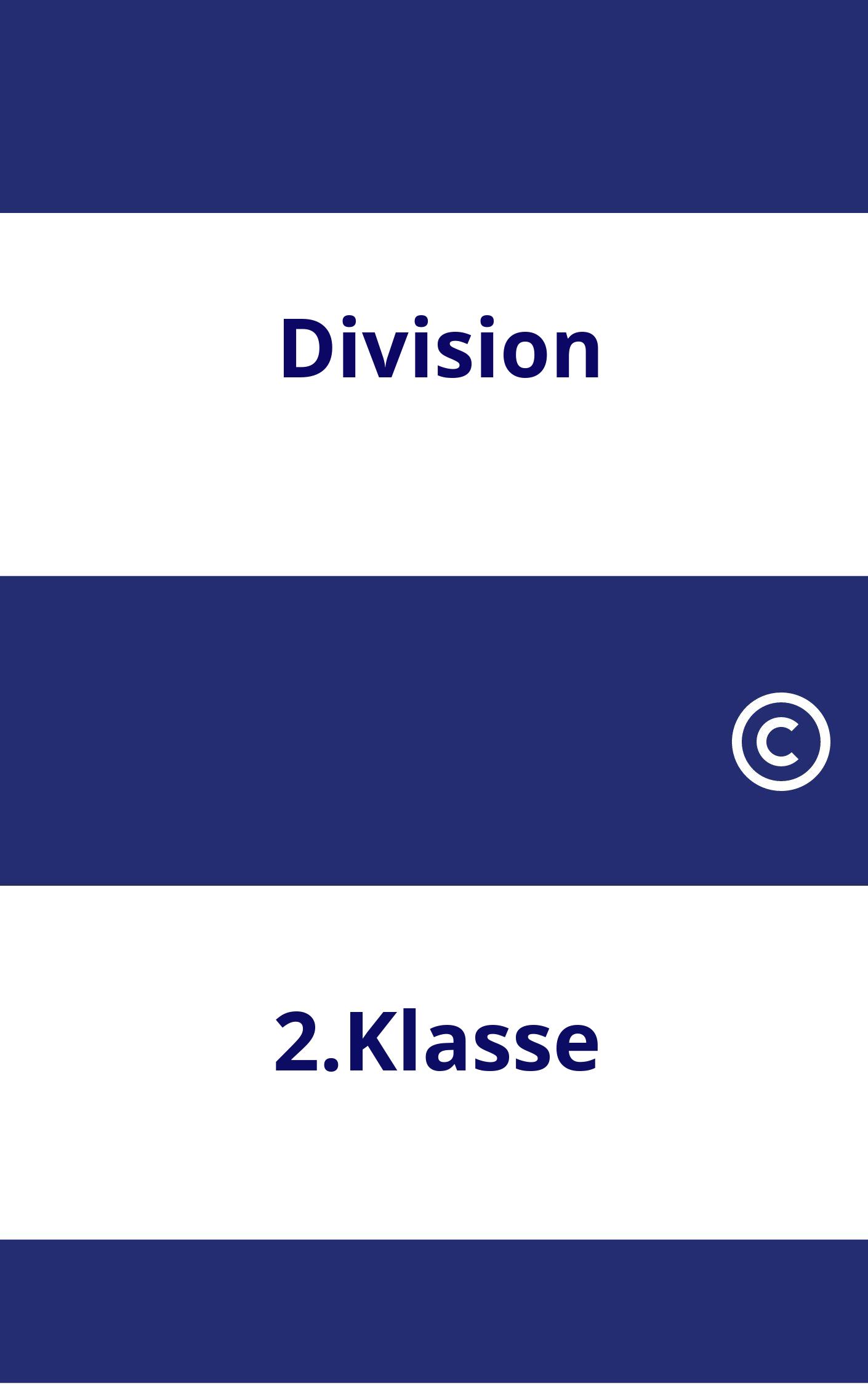 Division 2.Klasse Arbeitsblätter PDF