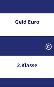 Geld Euro 2.Klasse Arbeitsblätter