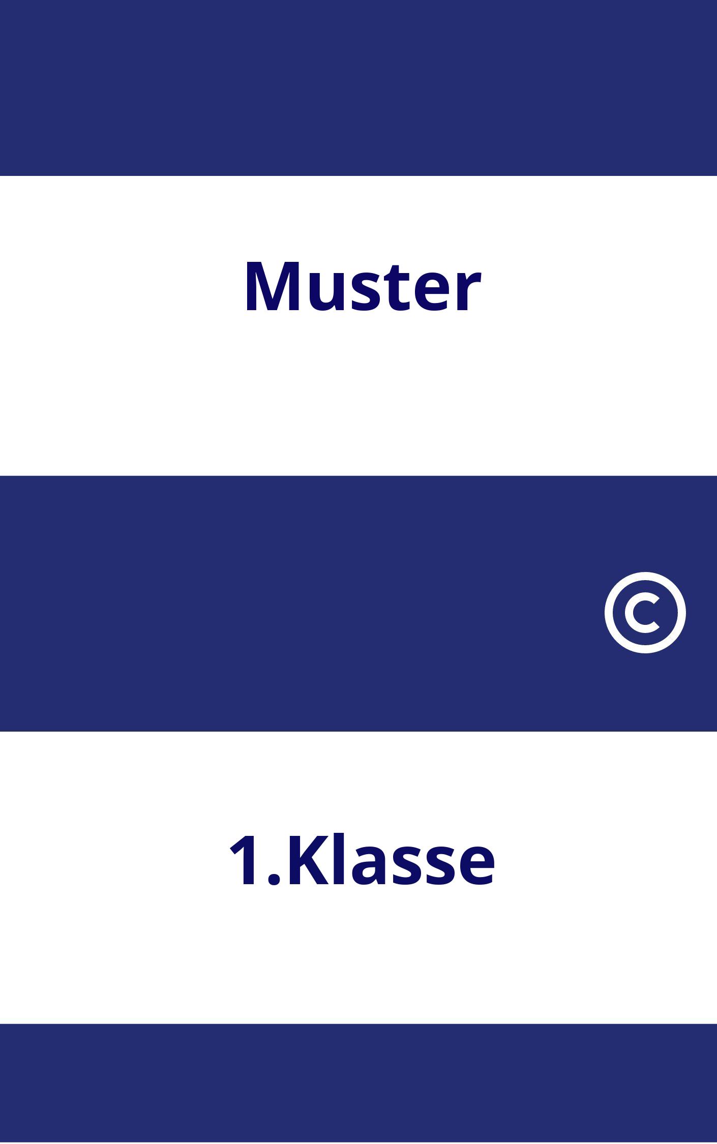 Muster 1.Klasse Arbeitsblätter PDF